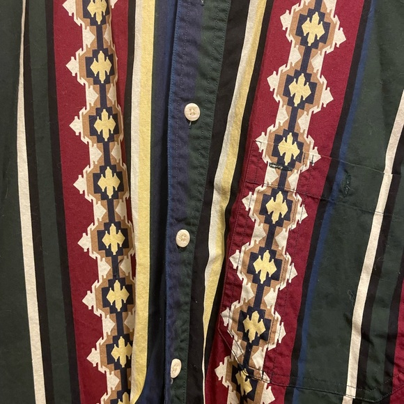 Salty dog weathered, poplin Aztec shirt for men size large - Picture 4 of 9
